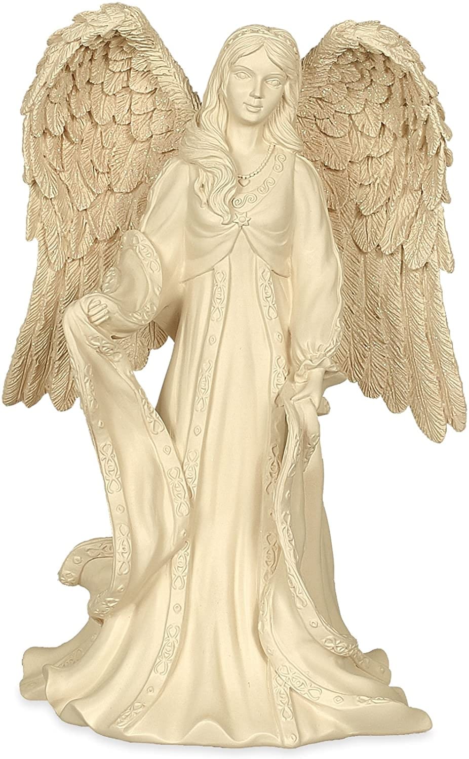 Estatua de Ángel Dorado de Resina, 8.25 Pulgadas - Eucraft S.A.